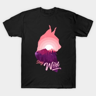 Stay Wild Wildcat Sunset T-Shirt